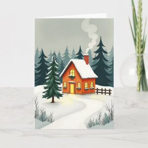 Cozy Winter Cottage Card