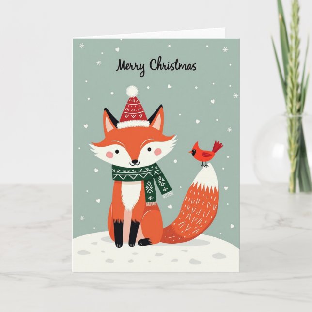 Cozy Winter Creature Card (Front)