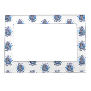 Cozy Winter Cute Animal Magnetic Frame