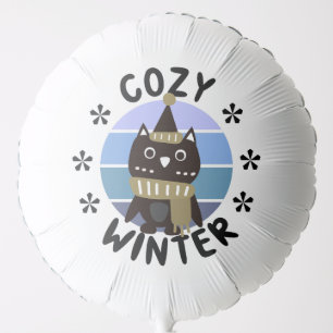 Cozy Winter, Cute Owl Balloon