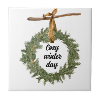 Cozy Winter Day Ceramic Tile