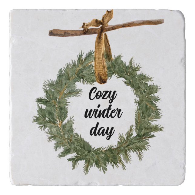 Cozy Winter Day Trivet (Front)