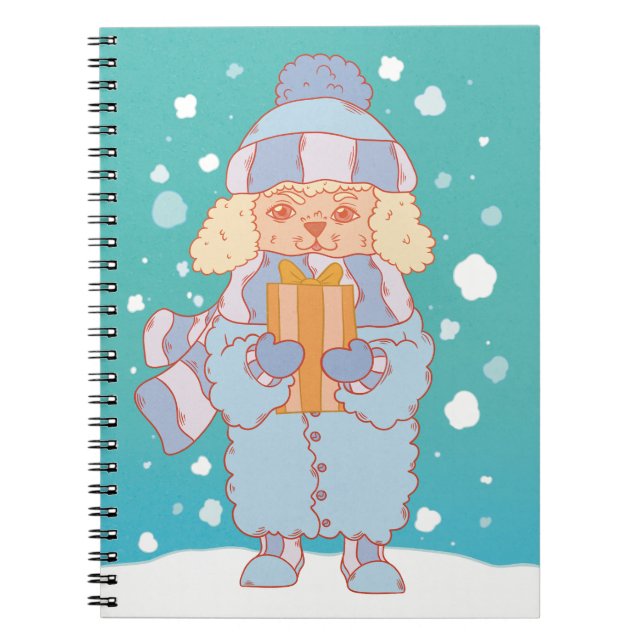 Cozy Winter Dog Notebook (Front)