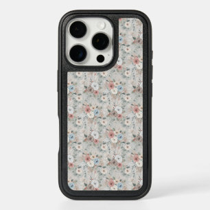 Cozy Winter Floral Pattern iPhone 16 Pro Case