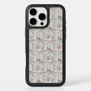 Cozy Winter Floral Pattern iPhone 16 Pro Max Case