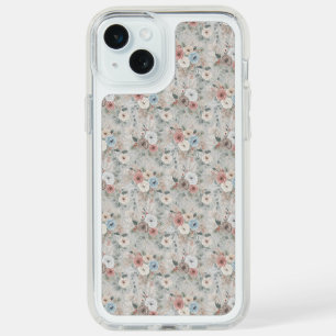 Cozy Winter Floral Pattern iPhone 15 Plus Case