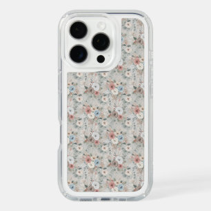 Cozy Winter Floral Pattern iPhone 16 Pro Case