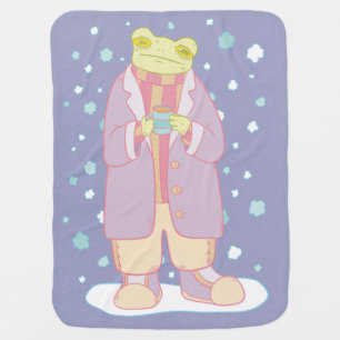 Cozy Winter Frog Baby Blanket