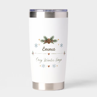 Cozy Winter Girl Personalized Name Tumbler