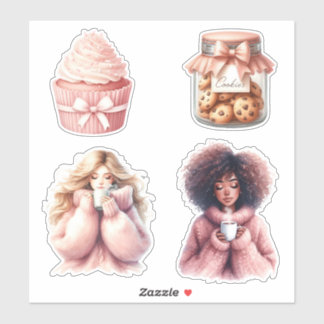 Cozy Winter girly Aesthetic Sticker
