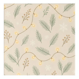 Cozy Winter Glow - Minimalist Holiday Pattern Acrylic Print