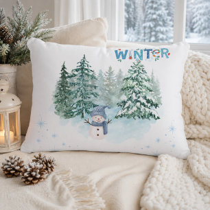 Cozy Winter Home Decor Accent Pillow