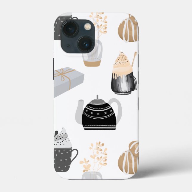 Cozy Winter Home Pattern Case-Mate iPhone Case (Back)