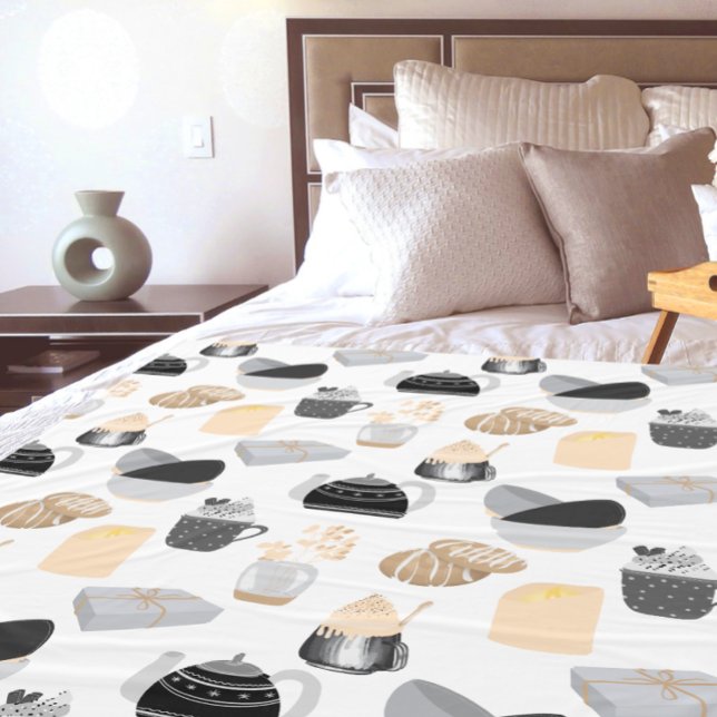 Cozy Winter Home Pattern  Fleece Blanket (Creator Uploaded)