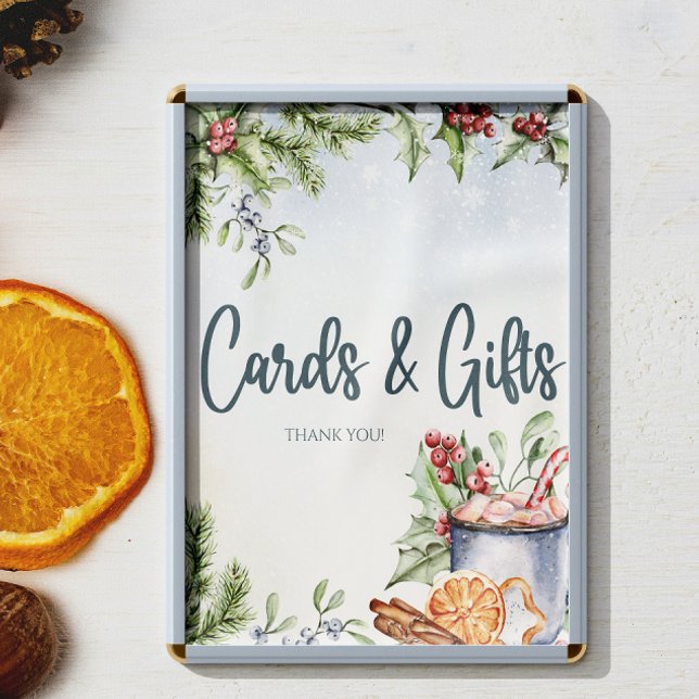 Cozy Winter Hot Cocoa Baby Shower cards & gifts Poster (Creator Uploaded)