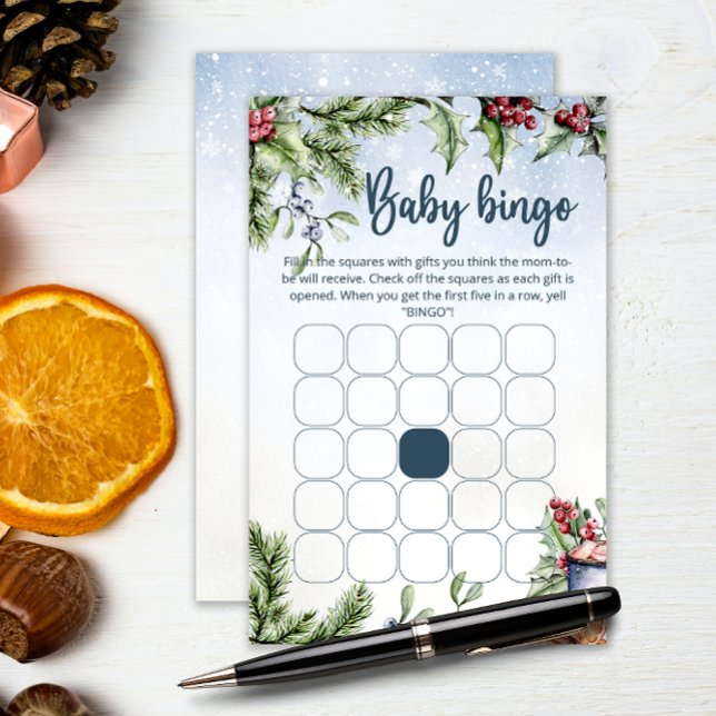 Cozy Winter Hot Cocoa Snowly Baby Shower bingo gam (Creator Uploaded)