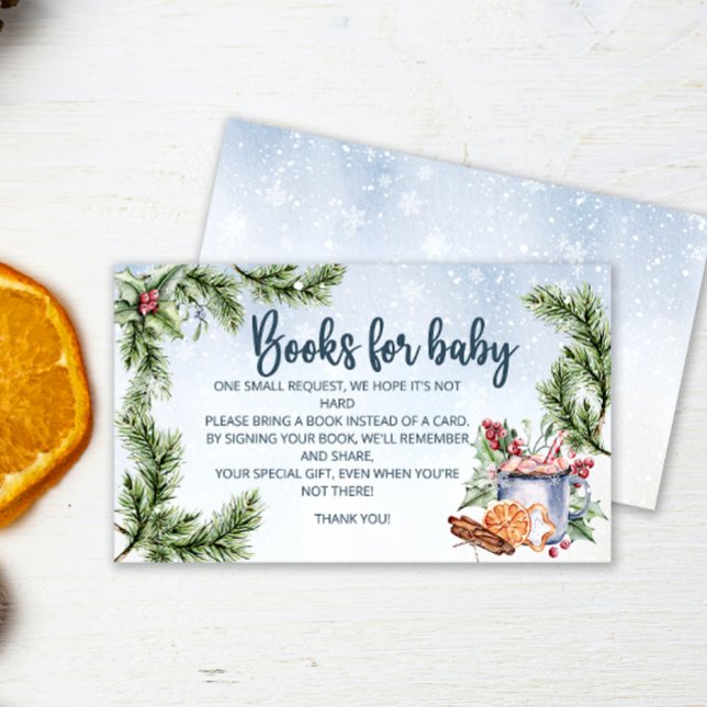 Cozy Winter Hot Cocoa Snowly books for baby ticket Enclosure Card (Creator Uploaded)