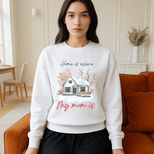  Cozy Winter House design Watercolor  Sweatshirt (Creator Uploaded)