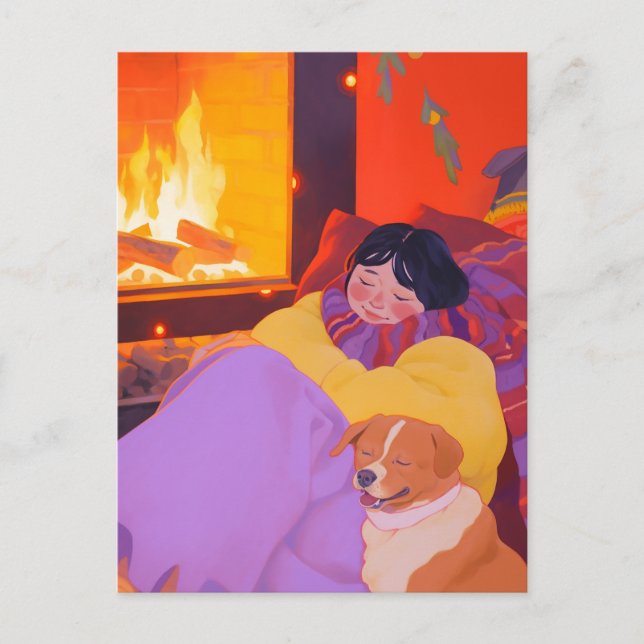 Cozy Winter Morning Postcard (Front)