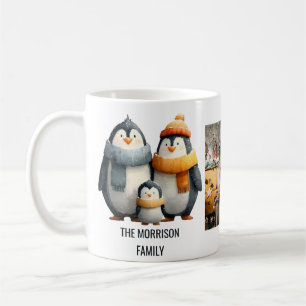 Cozy Winter Penguin Family Coffee Mug