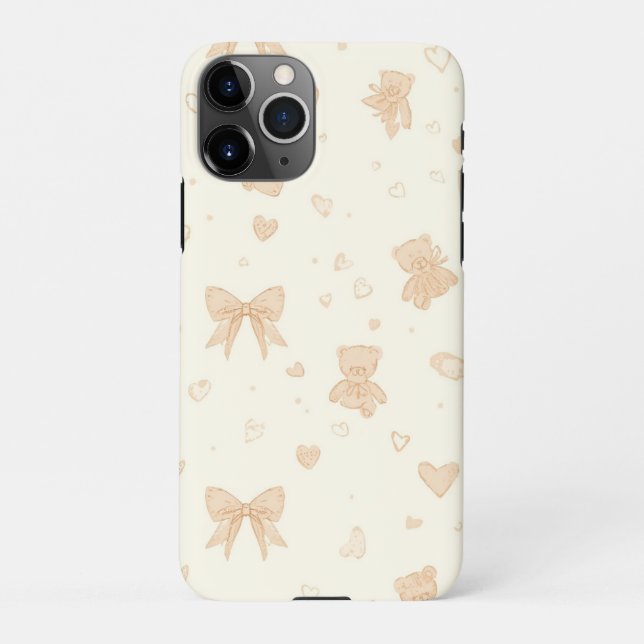 Cozy Winter Phone Case | Soft Teddy Bear aesthetic (Back)