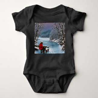 "Cozy Winter Reflections" Baby Bodysuit