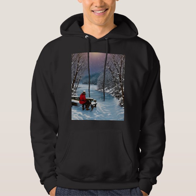 "Cozy Winter Reflections" Hoodie (Front)