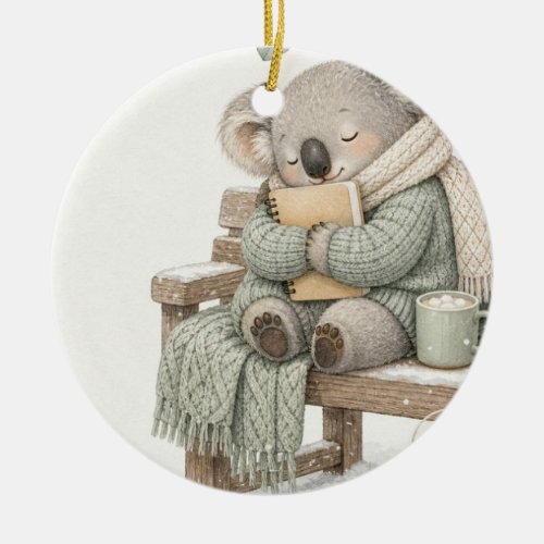Cozy Winter Sleepy Koala Ornament