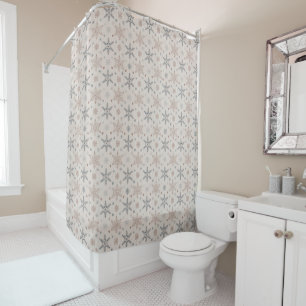 Cozy Winter Snowflakes Shower Curtain