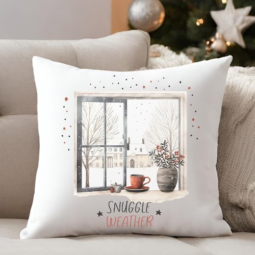 Cozy Winter Throw Pillow