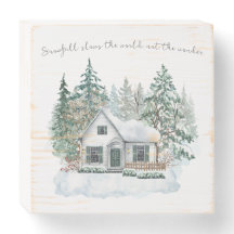 Cozy Winter Vibes Collection Wooden Box Sign
