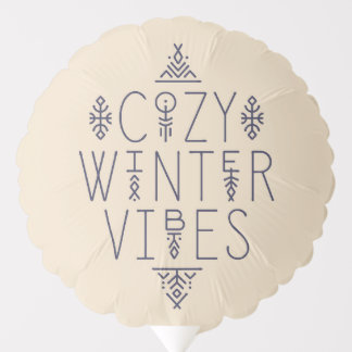 Cozy Winter Vibes Design Balloon