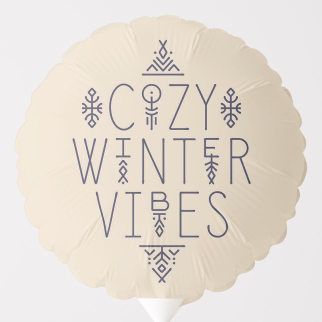 Cozy Winter Vibes Design Balloon (Front)