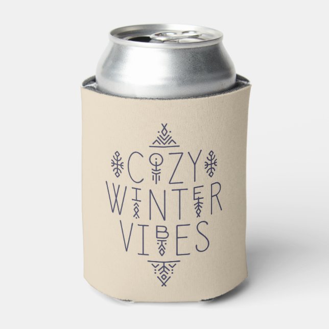 Cozy Winter Vibes Design Can Cooler (Can Front)