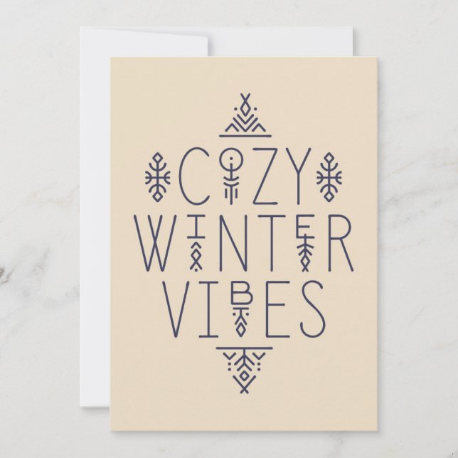 Cozy Winter Vibes Design Card (Front)