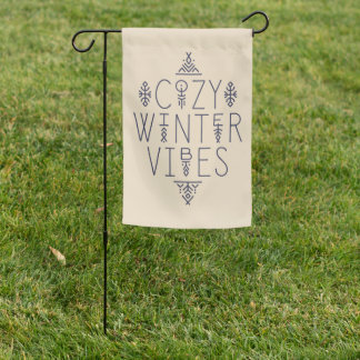 Cozy Winter Vibes Design Garden Flag