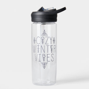 Cozy Winter Vibes Design Water Bottle