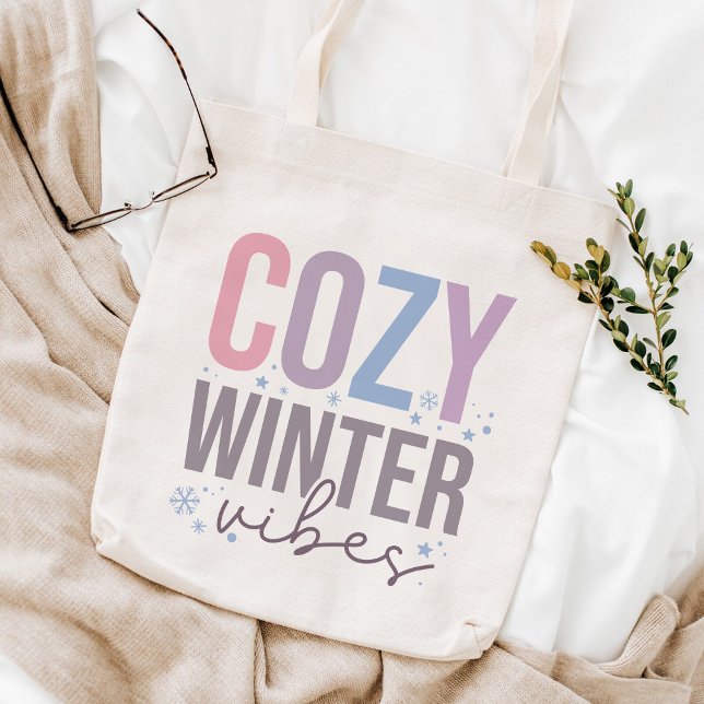 Cozy Winter Vibes Merry Christmas Tote Bag (Creator Uploaded)
