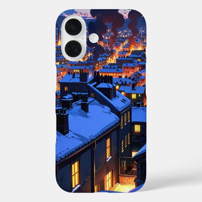 Cozy Winter Village Case-Mate iPhone Case (Back)