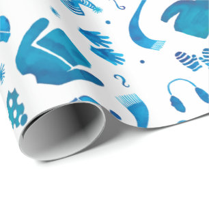Cozy Winter Wear watercolor Wrapping Paper