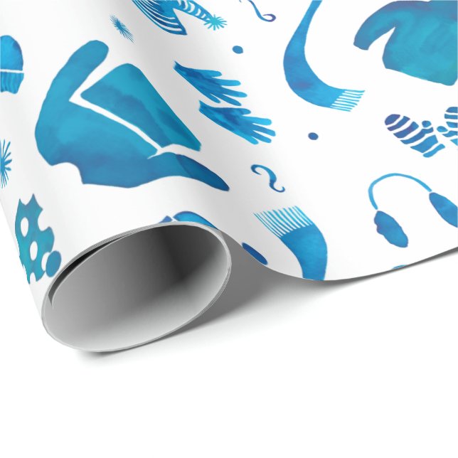 Cozy Winter Wear watercolor Wrapping Paper (Roll Corner)
