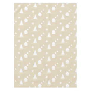 Cozy Winter Wonderland Pattern Holiday Tablecloth