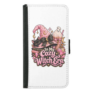 Cozy Witch Era Cute Pink Halloween Samsung Galaxy S5 Wallet Case