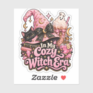 Cozy Witch Era Cute Pink Halloween Sticker