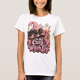 Cozy Witch Era Cute Pink Halloween T-Shirt