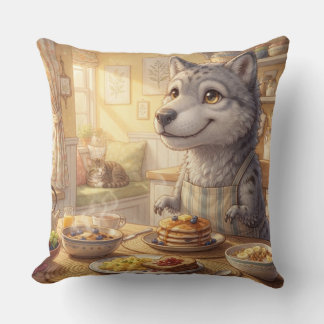Cozy Wolf Breakfast Pillow