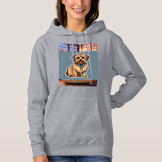 Cozy Women's Hoodie with Adorable Dog Design"