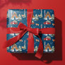 Cozy Wood Cabin Woodland Fox & Vintage Red Truck Wrapping Paper
