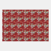 Cozy Wood Cabin Woodland Fox & Vintage Red Truck Wrapping Paper Sheets (Front 3)