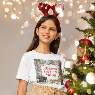 Cozy Woodland Animals Christmas T-Shirt